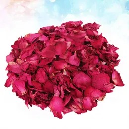 Decorative Flowers 2 Packs Red Rose Petals Bathing Creative Wedding Decoration Embossed Dining Table