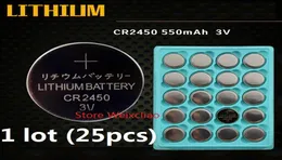 25st 1 LOT CR2450 3V LITIUM LI JON -BUTLE CELLBATTERY CR 2450 3 VOLT LIION MOIN Batterier Tray Package 7344356