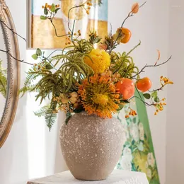 Вазы искусственный букет цветочный праздничный праздничный свадебный высококачественный кофейный столик в гостиной Декоративный цветочный домик.