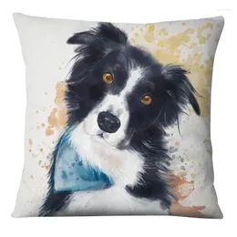 Pillow Home Decoration Animal Art Watercolour Dogs Painting Print Case Decor Sofa Throw Covers Almofadas