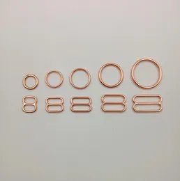 Sewing notions bra rings and sliders strap adjustment buckle in rose gold1951148