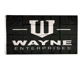 Wayne Enterprises 배트맨 플래그 배너 3x5 피트 남자 동굴 야외 깃발 100 단일 레이어 반투명 폴리 에스테르 3x5 ft flag2176441