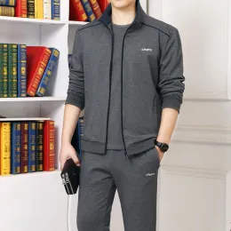 مجموعات رجال الجري مجموعات الرياضة Suitswear Sweatshirt +Sweatpants Mens Clothing 2PCS/3PCS يضع بدلة الركض.