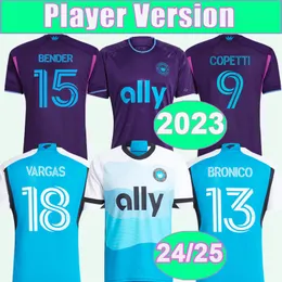 2024 25シャーロットFCプレーヤーバージョンメンズサッカージャージ2023 Swiderski Bronico Copetti Byrne Bender Agyemang Away Football Shit