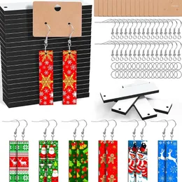 Orecchini a pennaglie 30 pezzi di sublimazione Blanks Prodotti - Cards per donne Girls Gioielli natalizi fai -da -te che producono accessori