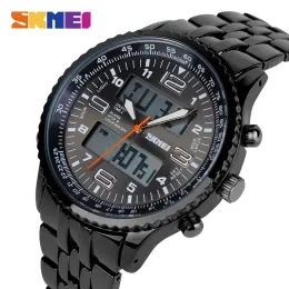 Skmei Outdoor Sport Watch Men Alarm Chrono Calendar 방수 방수 백 Light Dual Display Wristwatches Relogio Masculino
