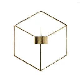 Dekorative Teller 3D Geometrische Kerzenstände Metall Wandkerzenhalter für Hochzeitsfeier Home Decor Weiß weiß