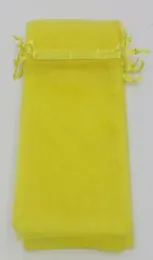 Lemon Yellow 7x9cm 9X11cm 13X18cm Organza Jewelry Gift Pouch Bags For Wedding favorsbeads Accessories8510662
