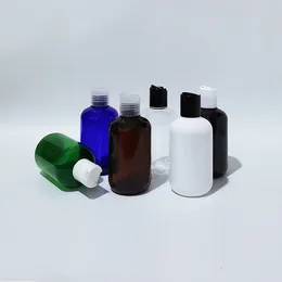 Butelki do przechowywania 30pcs 200 ml pusta krążka górna czapka biała czarna podróż plastikowa plastikowa butelka do butelki żelowy szampon płynny mydło kosmetyki