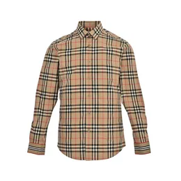 Мужская передовая формальная повседневная рубашка роскошная тонкая шелковая дизайнерская футболка с длинным рукавом модная одежда для бизнеса клетчатка для бренда.