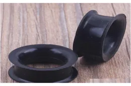 Mix 425mm Silicone Double Flare Silicone Flesh Tunnel Ear Plug 96st Black Color Body Jewelry EVDQ28329616