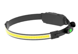 New COB LED Headlamp Light Night Running Small USB Charging Floodlight Camping Lamping Fishing Heartlight3088390