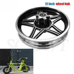 12 Inch Disc Brake Alloy Front Wheel Hub Electric Bicycle E-bike Rim Fit for 12 1/2x2 1/4 12 1/2x2.75 12 1/2x3.0 Tire Inner Tube