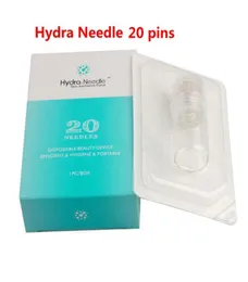 Hydra Needle 20 Pins Aqua microneedle mesotherapy Titanium Gold Gold Needles Fine Touch System Roller Derma Serm Serum Applicator3544539