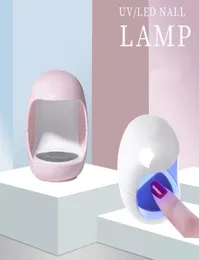 Mini Egg Shape Potherapy Lamp Small LED Nail Light 3W Timing Machine For Gel Polish False Glue Lack Dry1436210