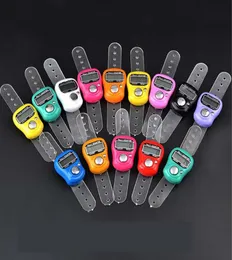 Ship 200pcs Mini Hand Hold Band Tally Counter LCD Digital Screen Finger Ring Electronic Head Count Tasbeeh Tasbih2183738