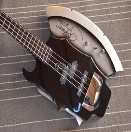 희귀 XORT Gene Simmons Ax Signature Guitar Black Sliver 4 Strings 전기베이스 기타 정밀베이스 목 픽업 크롬 브리지 브릿지 9485171