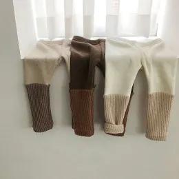 Spodnie Miancel Nowe nogi dla dzieci Gęgnij nogi dla dziewcząt Patchwork Korean Baby Boys Pants