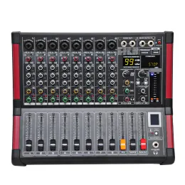 Mixer Free Mini8 8 -kanaler (MONO) Mixing Console med Bluetooth Record 99 DSP Effect USB Function Professional Audio Mixer