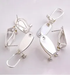 여성을위한 Taidian Silver Fingernail Earring Post Beadswork Earring Jewelry 발견 50 조각/lot13050316