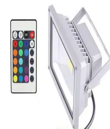 20W RGB LED Outdoor Floodlight Waterproof IP65 Flood Lights 20 Watt High Power Lighting Reflektor 16 Färger Byt lampan med CON6407606
