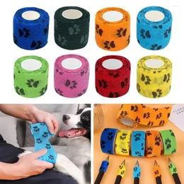 Odzież dla psów 8pcs 4,5 m Kolorowy sport samokrobatowy nietkany elastyczny bandaż taśma na kolanowe podkładki palecowe na kostce palcowej ramię dłoni