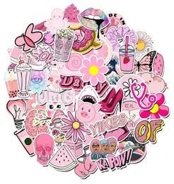 2020 Neuankömmlinge vsco Style Pink Girl Car Sticker für Gepäcktrolley Hülle Laptop Skateboard Gitarre wasserdichte Doodle -Aufkleber2847411