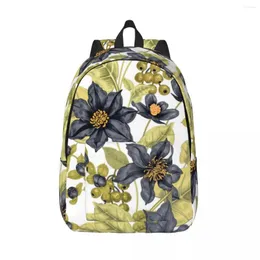 Rucksack Clematis Flowers Unisex Reisebag Schoolbag Bookbag Mochila