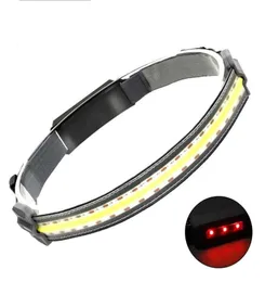 Headlamps 2021 COB LED Headlamp Builtin Battery Rechargeable Headlight Head Waterproof Lamp White Red Lighting For Camping Work1039215