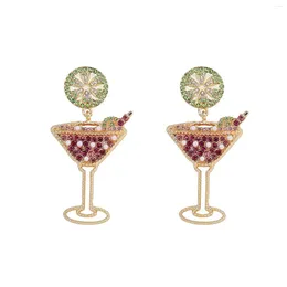Dangle Ohrringe Böhmische Frauen -Goblet -Ohr -Bolzen -Legierung Temperament High Wine Glass Form Ohrring -Stollen für Bankettkleid -Reiseohren