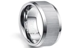 Вольфрамовое кольцо шириной 6 мм и 23 мм толщиной ласса с краем, покрытая платиной MEN039S Ювелирные изделия USA Размер 712 Товары в Stock77906121157633