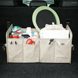 Borse da stoccaggio Borsa per auto Oxford Trunk Organizer spaziosi con 9 tasche design pieghevole manici ideali per SUV