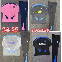 24 25 Napoli Soccer Soccer tracce uomini e bambini tra SSc 2024 Ac Football Tracksuit Kit Naples Allenching Suit Milan Chandal Futbol Sopravvissuto piede sopravvissuto