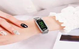 Bilek saatleri skmei ins yaratıcı led dokunmatik sn ekran gündelik bayanlar elektronik marka kol saat