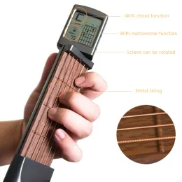 Guitar SOLO Portable Pocket Guitar Chord Trainer Practice Tools Rotatable Chords Chart Screen Guitar Finger Exerciser for Beginner