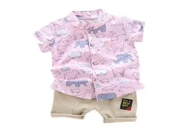 Kancoold Boy Baby Stand Collar Elefante Sheep Giraffe Diverse Animal Shirt Letter Shorts Shorts Sthers Stupt55552799