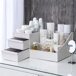 Pudełka do przechowywania szuflady makijaż makijaż Organizator kosmetyczny plastikowy szelf pielęgnacja pielęgnacji opinii biotelget