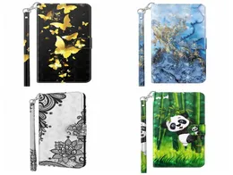 3D -läderplånbok Fall för iPhone 14 Pro Max 2022 61 67 tum Tiger Cat Wolf Lace Flower Cartoon Panda ID Butterfly Cover Card S6685417