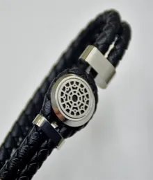 Luxury Black Woven Leather Armband med MT Branding French Mens Man Jewelry Charm Armband Pulseira som födelsedagspresent298S9430326