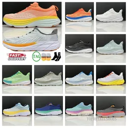 Hokah Shoes Women Man Bondi 8 Clifton 9 디자이너 신발 무료 배송 트레이너 운동화 야외 신발 온라인 상점 훈련 운동화 라이프 스타일 충격