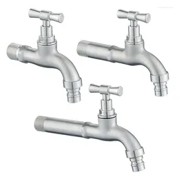 Bathroom Sink Faucets 304 Stainless Steel Old-style Slow-opening Outdoor Faucet Tap Water Washing Machine Pool 4 Points Household