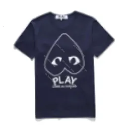 play tshirt commes des garcon tirt designer t Shirt رسمية رسمية سفر حفلة البوليستر الحرير الغراب رقبة مربعة الأكمام طويلة cdgs قميص Top Blue Tee 756