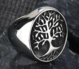 The Tree of Life Ring Helless Cowelry in acciaio inossidabile Titanio European Pop Punk Ring7701619