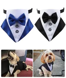Hundekleidung Tuxedo Anzug und Bandana Set Pet Wedding Party Formale Fliege Hemd für große mittelgroße Hunde Golden Retriever6927434