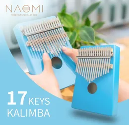 Naomi 17 Keys Kalimba Thumb Piano Pinger Pinger Подарки для детей, взрослые начинающие8558174