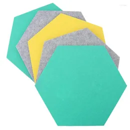 Väggklistermärken 5st/set hexagon filt bräde hexagonal klistermärke multifunktion 3d dekorativt hemmeddelande självhäftande barnrum b