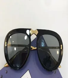 0307 Stones Pilot Solglasögon Gold Black Frame Sun Glasses Men mode Solglasögon Nya med Box7126041