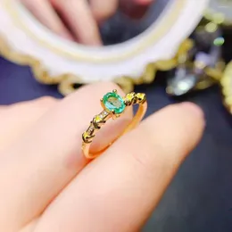 Кластерные кольца кольцо жизнь стерлинговое серебро 925 натуральные колумбийские изумрудные ювелирные украшения свадебный подарок