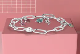 2021 Hot 925 Sterling Silver Me Slender Link Bracelet Fit Charm Beads Diy Jewelry Gift с оригинальным Box8719483