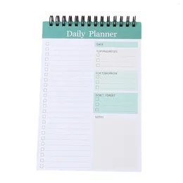 With Wide Lined Daily Planner Green To Do List Notepad Notes Stationery Accessories College Office Grocery Checklist Journal